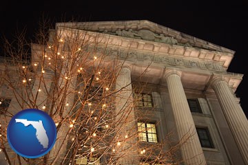 the Internal Revenue Service building in Washington, DC - with Florida icon