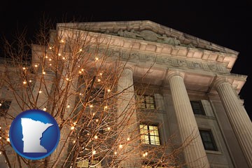 the Internal Revenue Service building in Washington, DC - with Minnesota icon