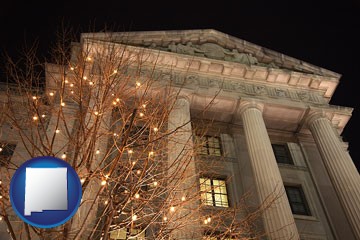 the Internal Revenue Service building in Washington, DC - with New Mexico icon