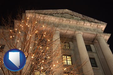 the Internal Revenue Service building in Washington, DC - with Nevada icon