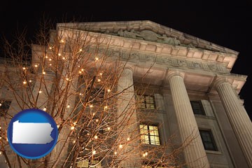 the Internal Revenue Service building in Washington, DC - with Pennsylvania icon