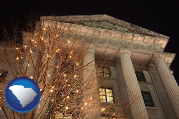 the Internal Revenue Service building in Washington, DC - with South Carolina icon