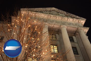 the Internal Revenue Service building in Washington, DC - with Tennessee icon