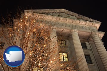 the Internal Revenue Service building in Washington, DC - with Washington icon
